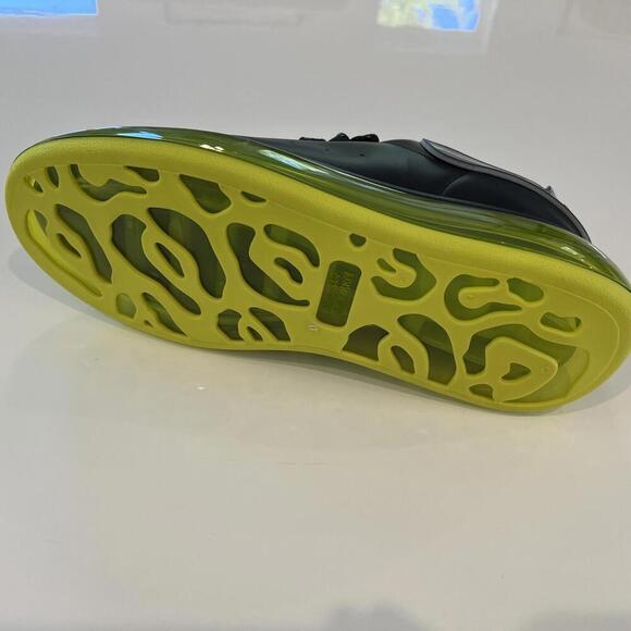 $890 Alexander McQueen Oversized Low Top Clear Green, Black Leather Sneakers 41 main image 7